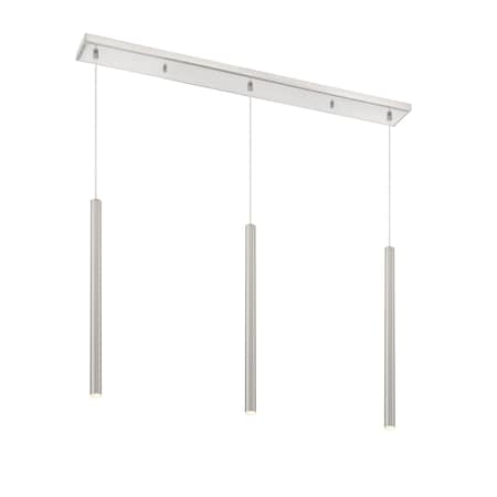 Z-Lite Forest 3 Light Island/Billiard, Brushed Nickel 917MP24-BN-LED-3LBN